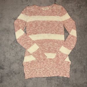 Women’s pink and white striped sweater